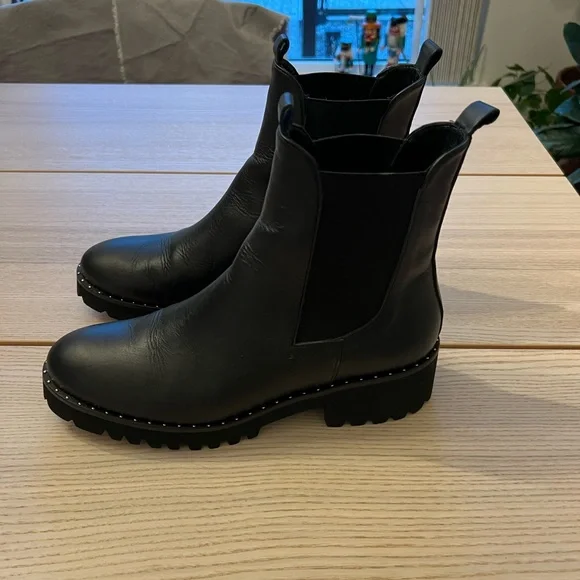 Freda Salvador Brooke Rain Resistant Boot  - Black Calf - Picture 5 of 14